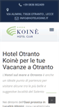 Mobile Screenshot of hotelkoine.it